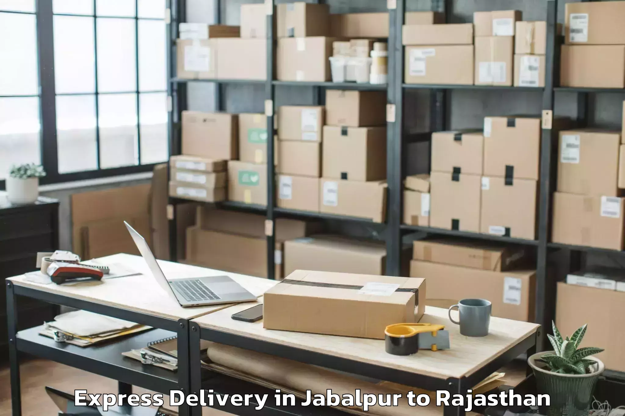 Easy Jabalpur to Madhav University Pindwara Express Delivery Booking